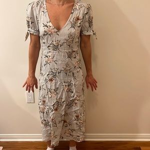 Zara Blue Flower Dress Maxi - XS